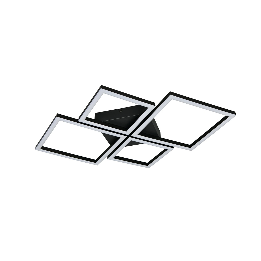 Moderne Deckenlampe Quilo Quadratschwarz Trio 4017807704228