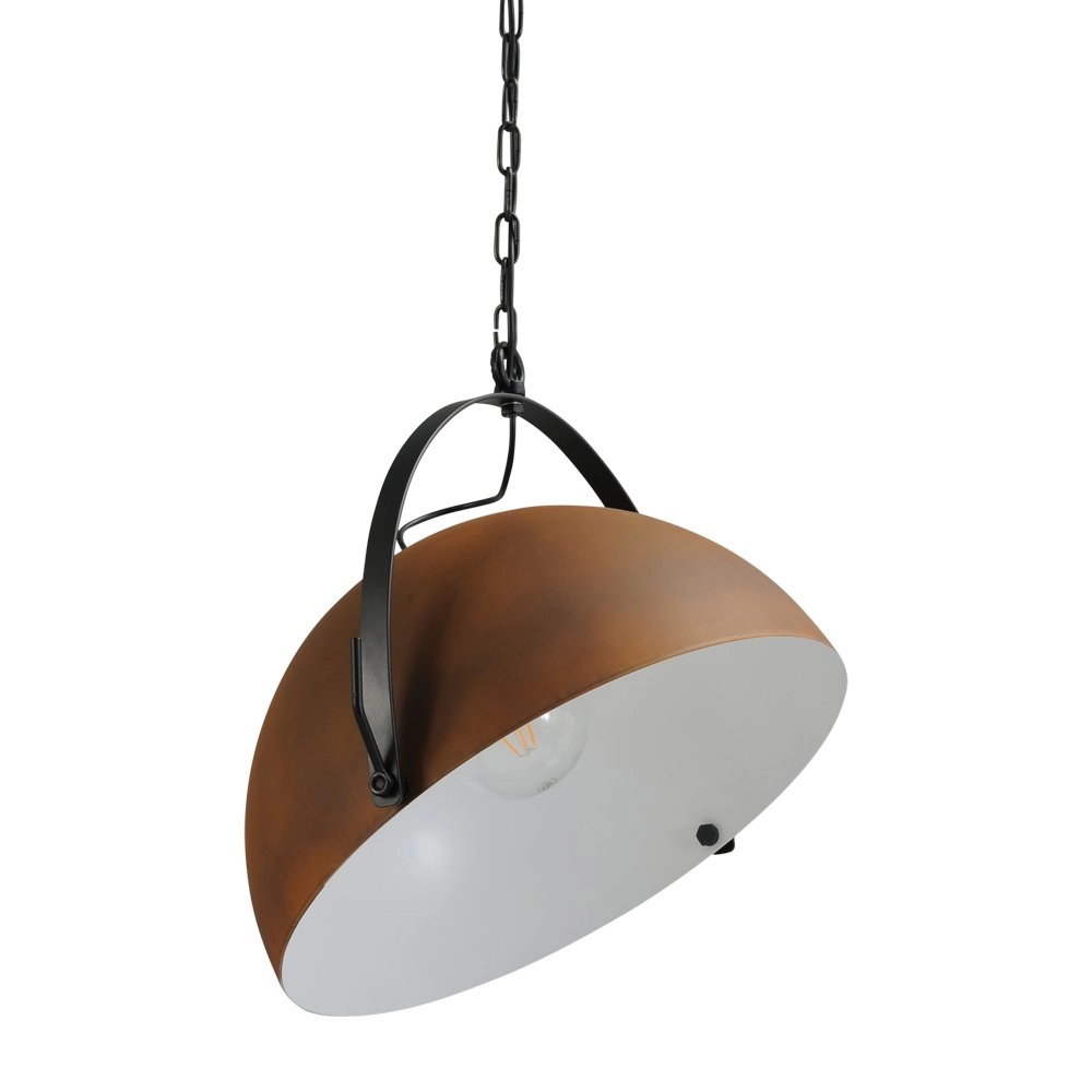 Pendelleuchte Larino 50 braun mit weiß