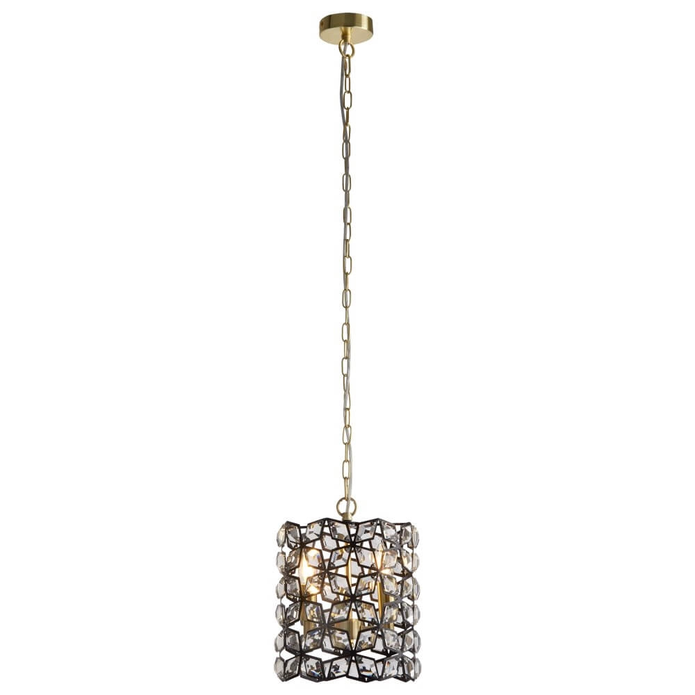 Goldene Hängelampe Iris Ø 25cm Searchlight 5053423243627