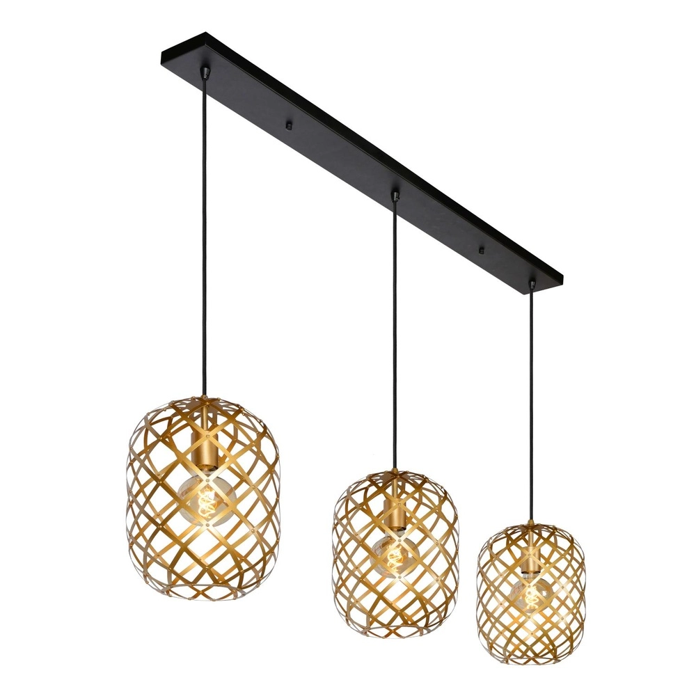 3-Licht Pendellampe Wolfram Gold Lucide 5411212211453