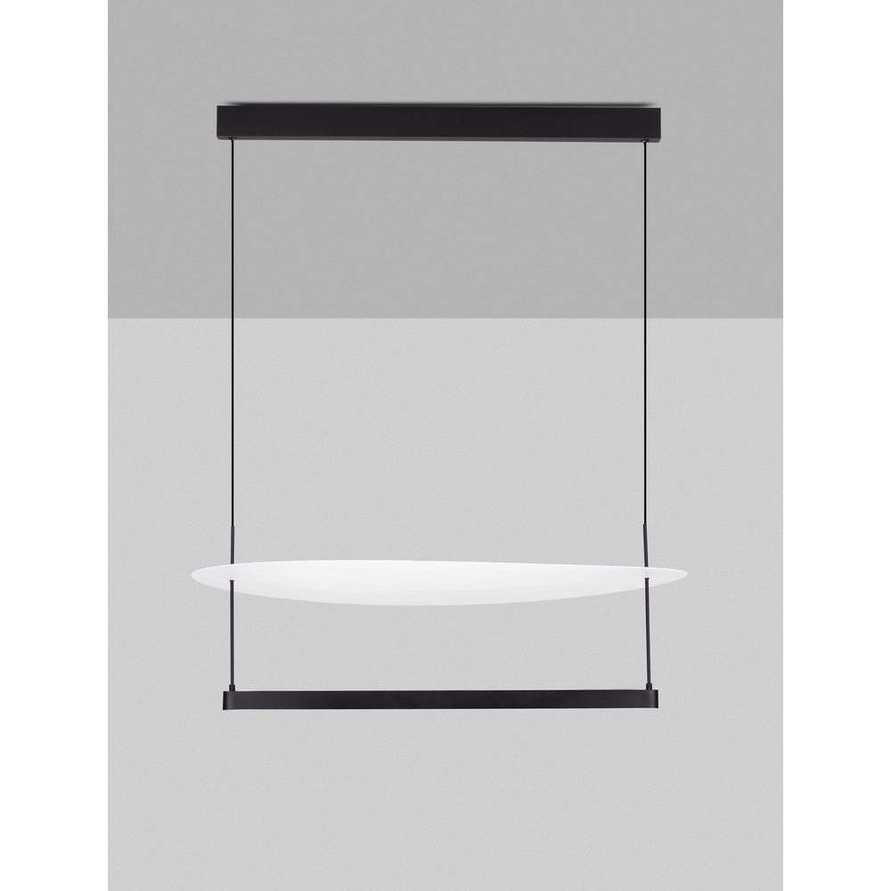 Pendelleuchte Diona Ø 80cm schwarz mit weiß 2700K Lyora 5212017470874