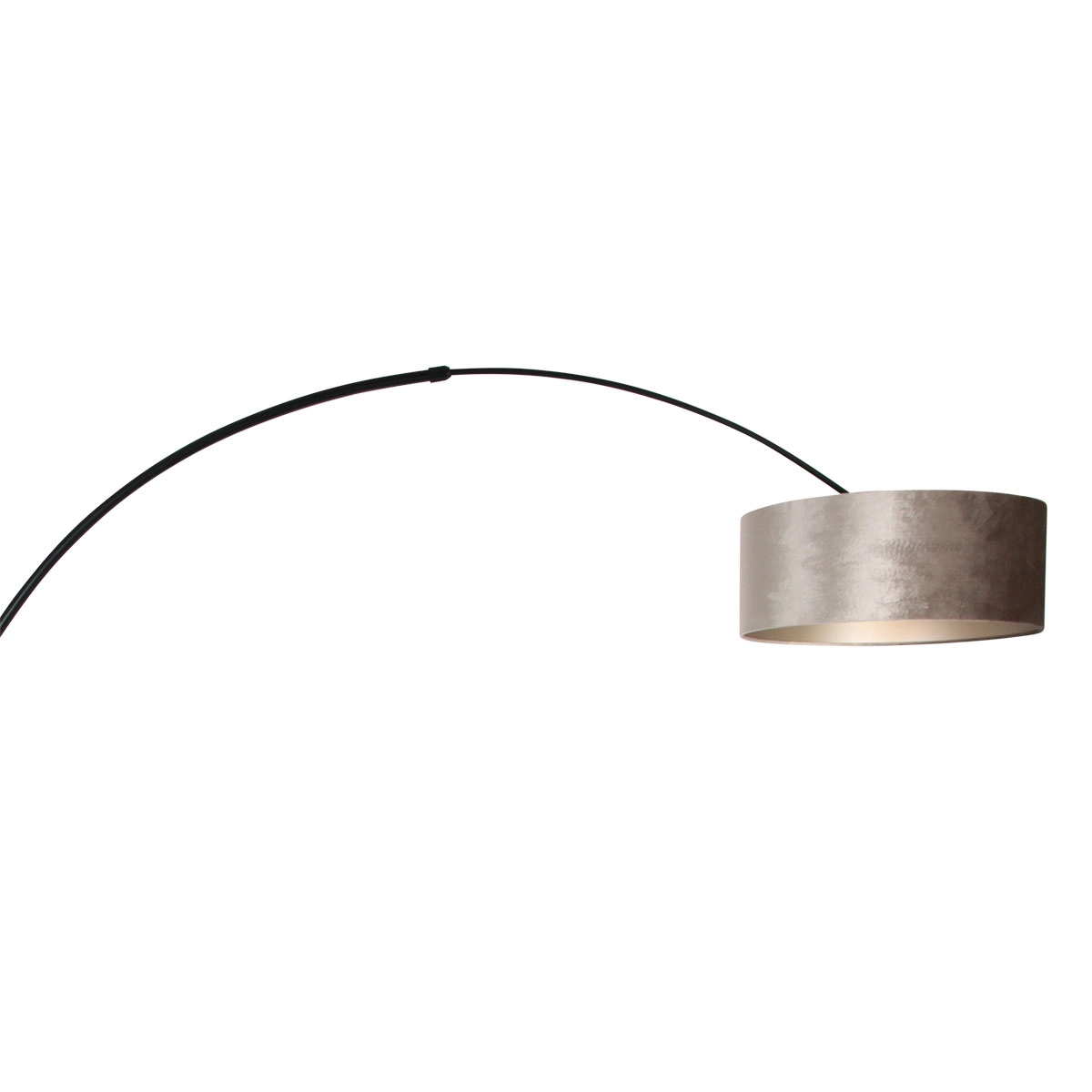 Bogenlampe Sparkled Schwarz mit samttaupefarbener Kapuze Steinhauer 8712746145984