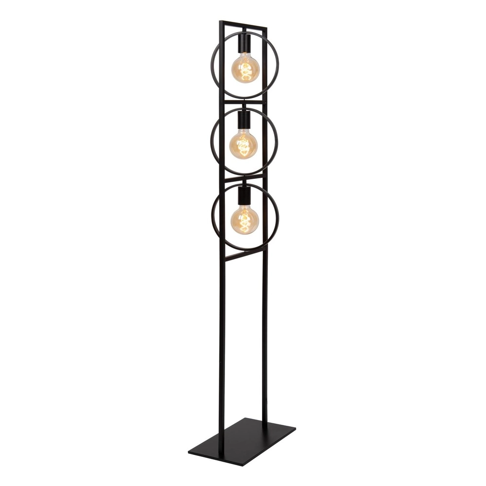 Einzigartige Stehlampe Suus 3-Licht Schwarz Lucide 5411212010896
