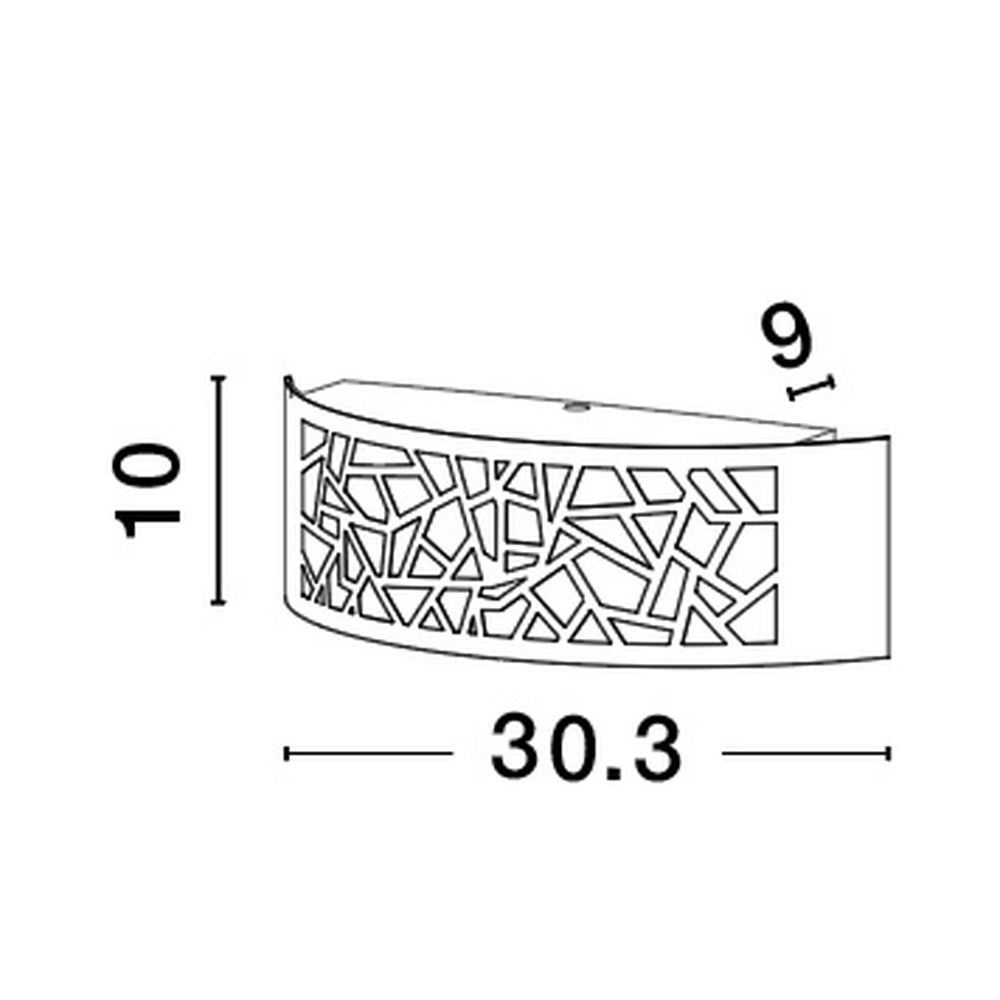 Graue Wandleuchte Zenith Oval Lyora 5212017435521