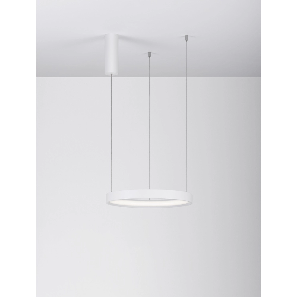 Runde Pendelleuchte Perrine weiß Ø 40cm