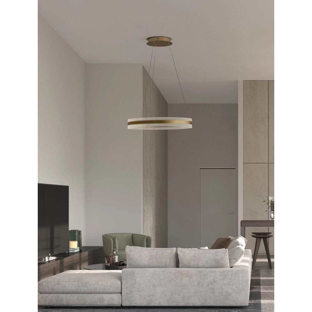 Pendelleuchte Agos Design gold Ø 60cm Lyora 5212017439352