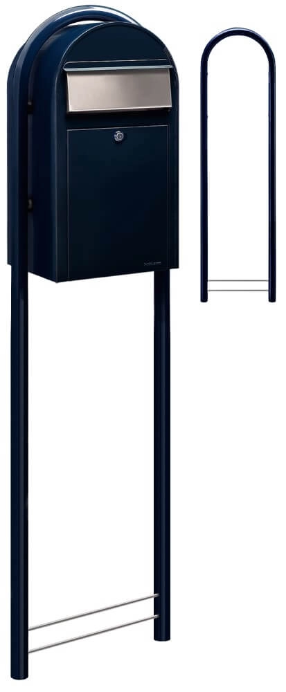 Briefkasten Grande 5004 i Schwarz Blau Bobi 6417237033291