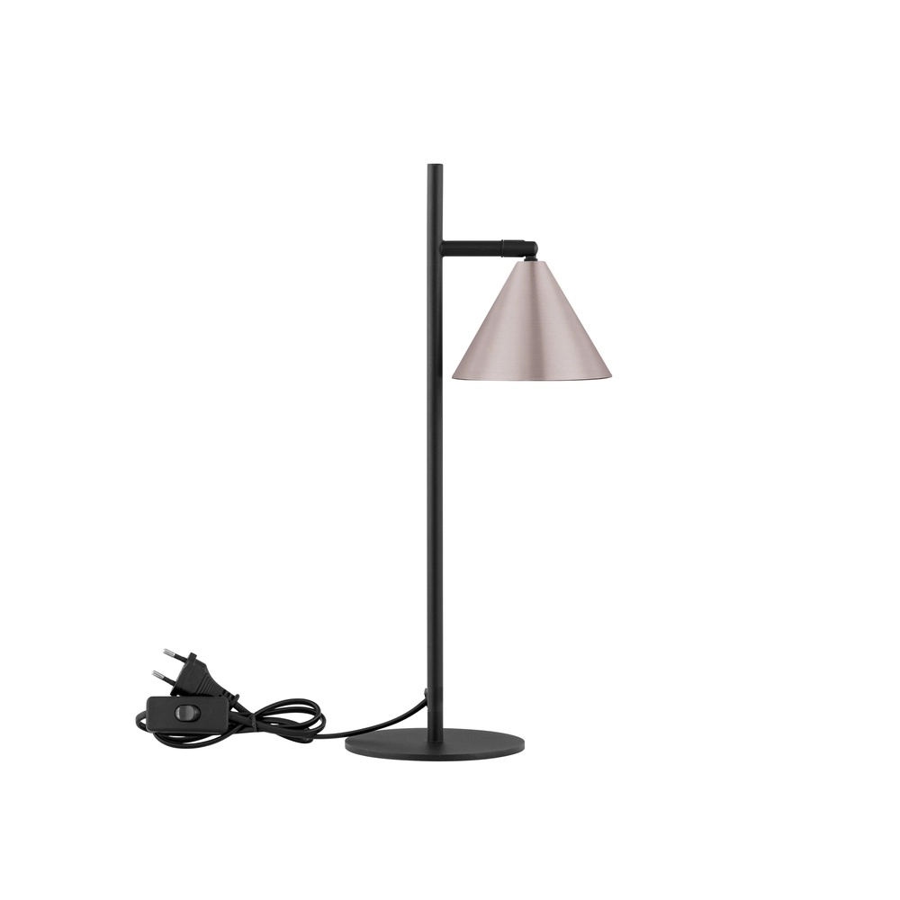 Tischlampe Conico schwarz mit kaffeebraun Lyora 5212017475466