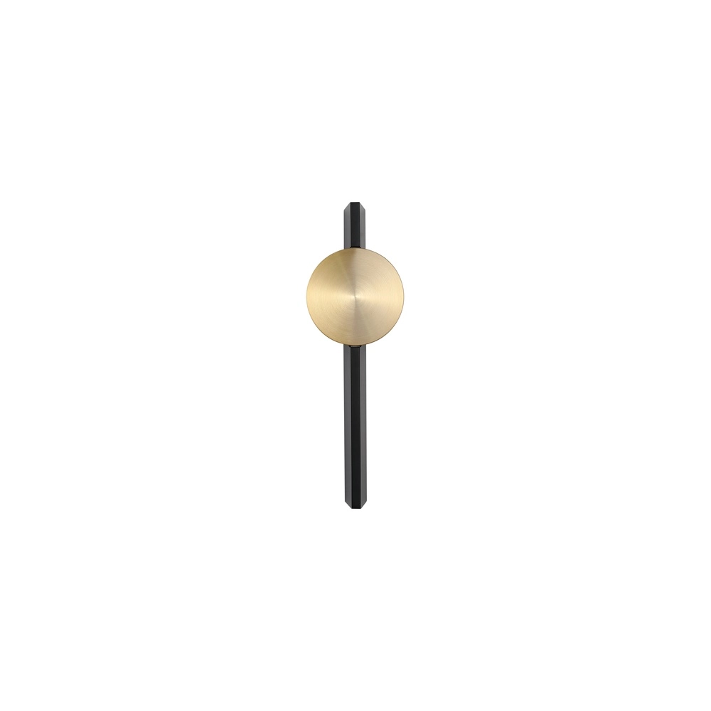 Design-Wandleuchte Shield Schwarz und Gold Searchlight 5053423301167