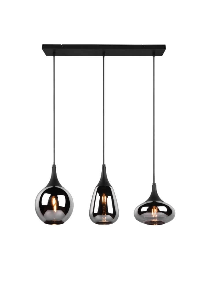 Hängelampe mit 3 Leuchten Lumina mit Rauchglas Trio 4017807542271