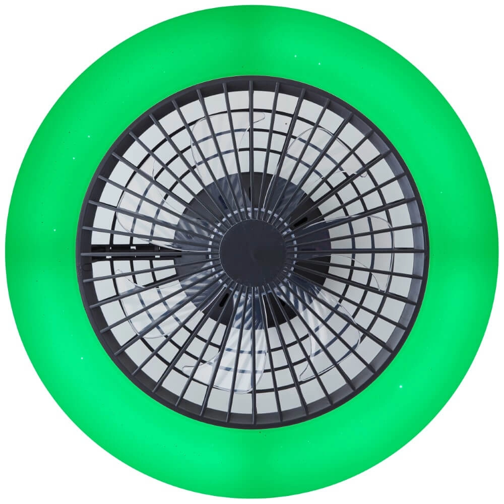Schwarzer Fächer Salerno mit RGB-Funktion Brilliant 4004353435881