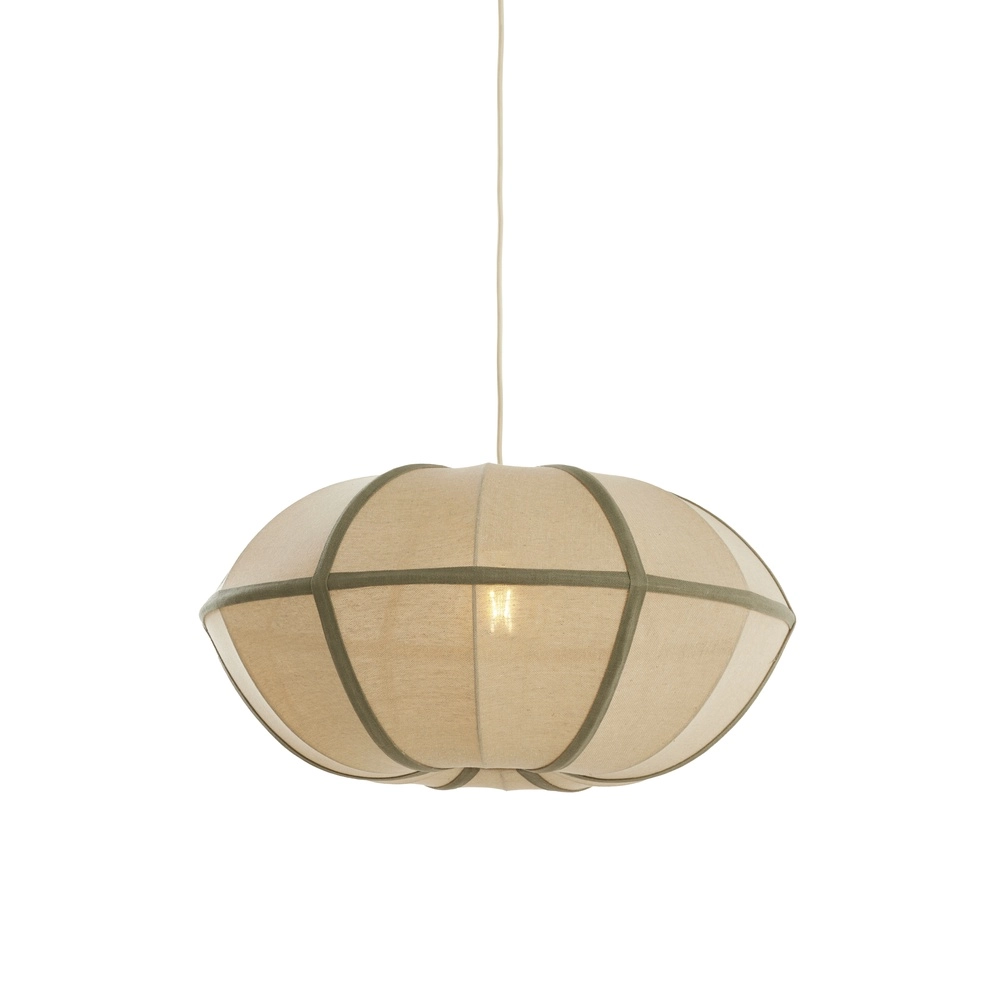 Japandi-Pendellampe Mirelys Ø 61 cm – olivgrün Light & Living 8717807835910