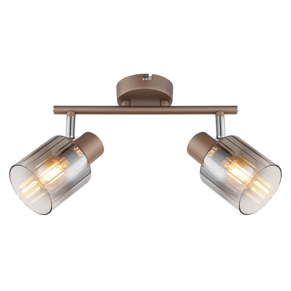 Deckenlampe Walton 2-helles Kaffeebraun Globo 9007371592173