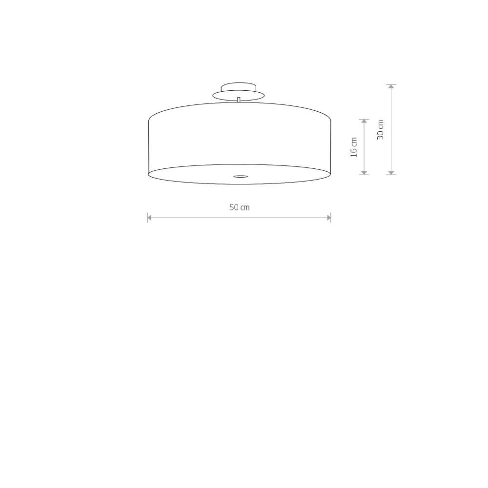 Graue Deckenlampe Viviane Ø 50cm Lyora 5903139653299
