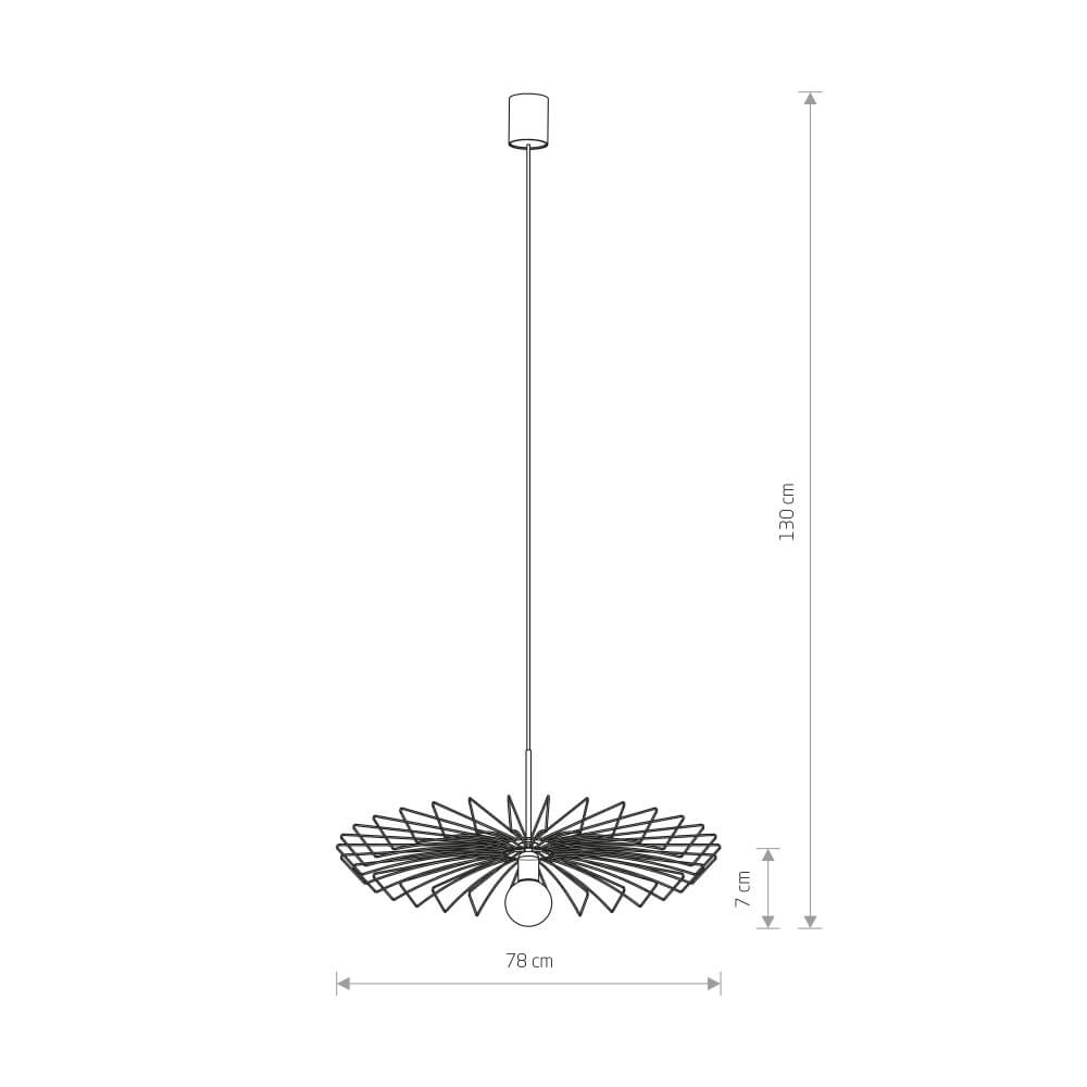 Große Drahtlampe Umbrella Ø 78cm Lyora 5903139887397