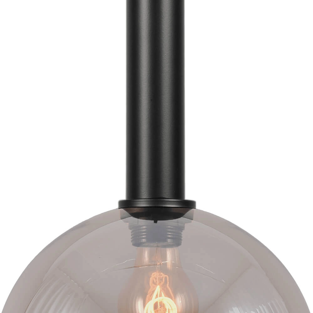 Hängelampe Ø 25cm Bella 2 Schwarz mit goldenem Glas Masterlight 8718121334301