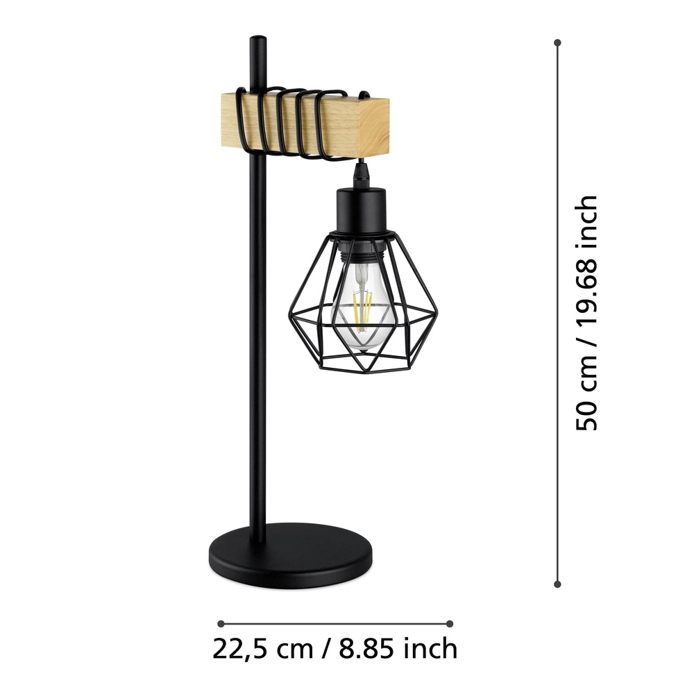 Tischlampe Townshend 5 Holz mit Schalter Eglo 9002759440794