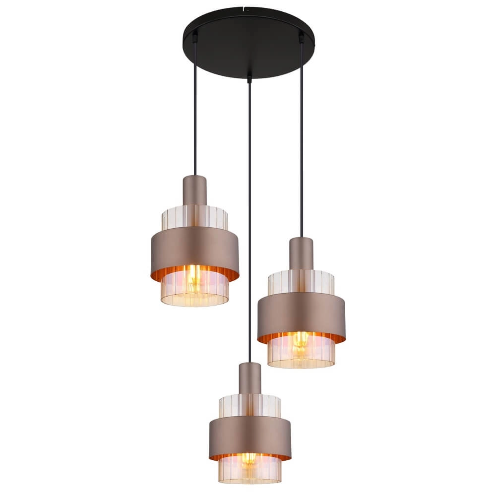 Pendelleuchte Milley bronze Ø 45cm 3-flammig
