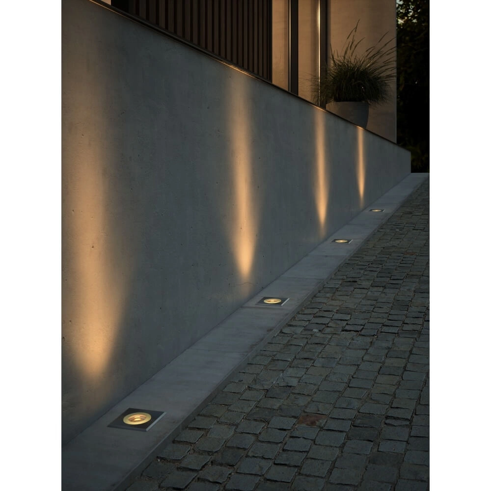 Boden-Spot Andor Vierkant aus Edelstahl Nordlux 5704924012495