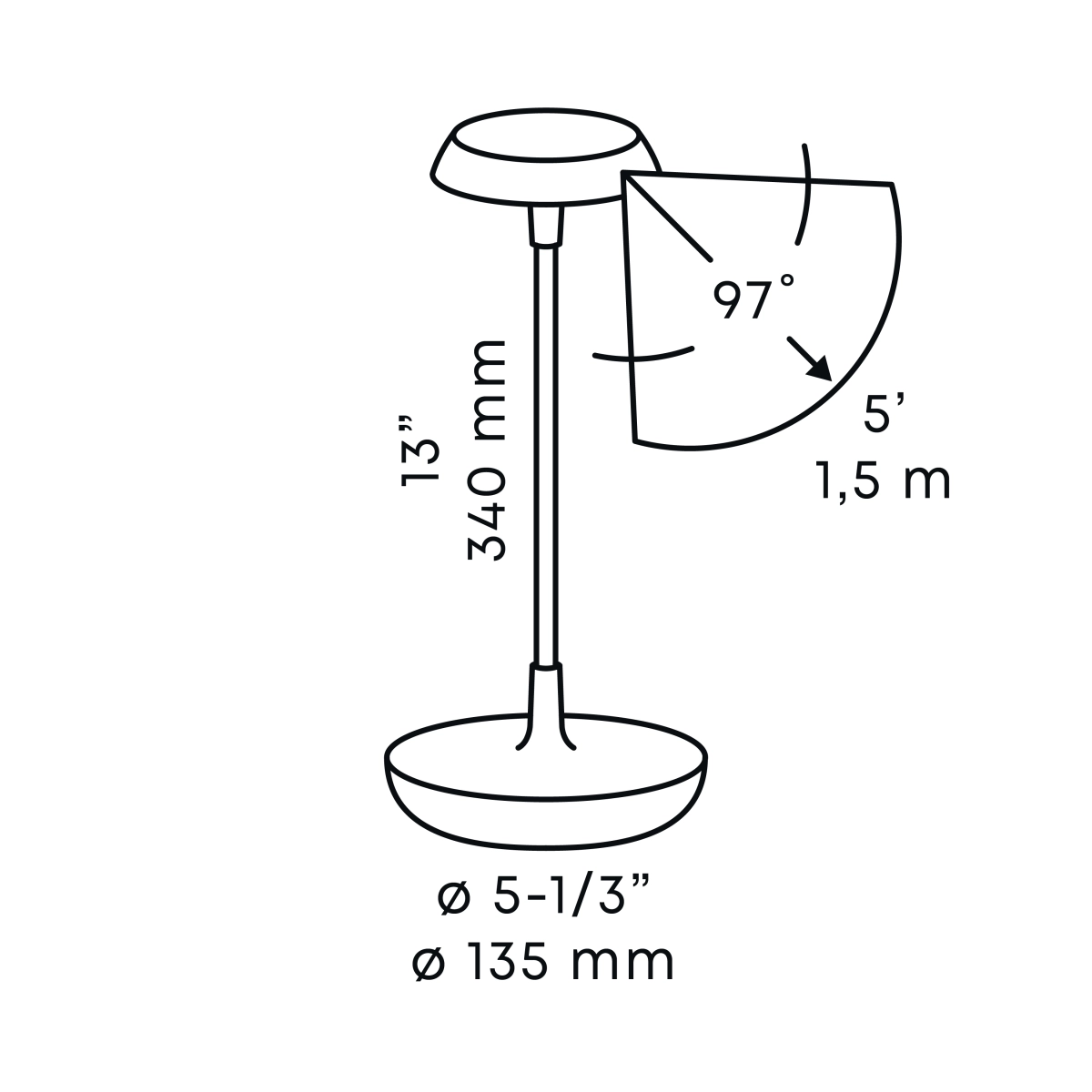 Tischlampe SWAY TABLE In-lite 8717051007545