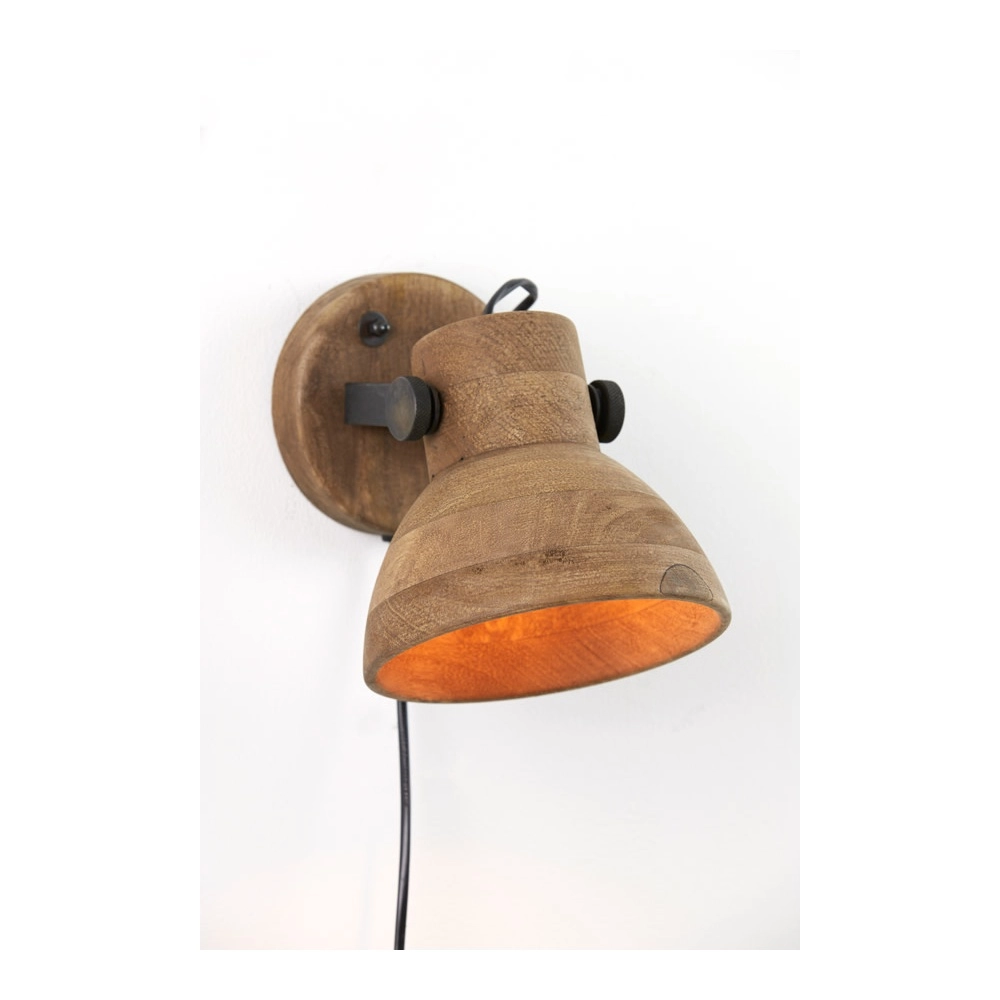 Holzwandlampe Ilanio Braun Light & Living 8717807293345