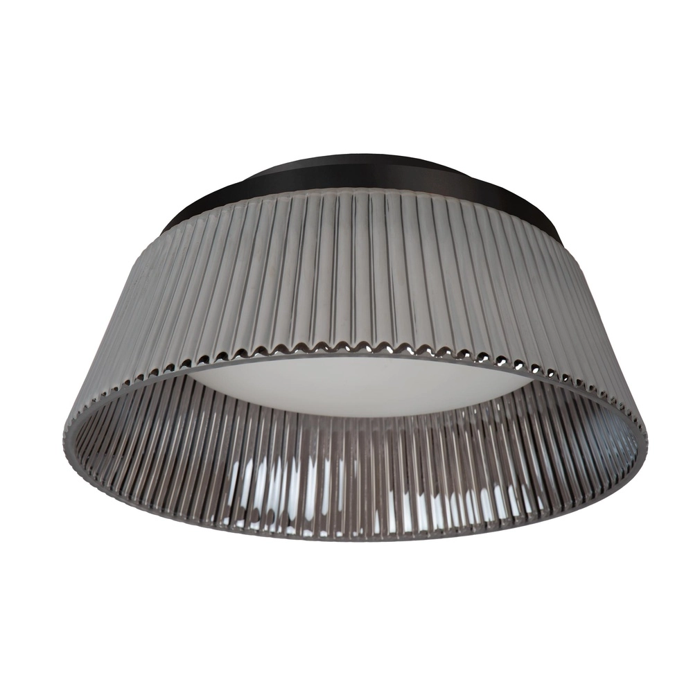 Deckenlampe Vixi Schwarz mit Rauchglas