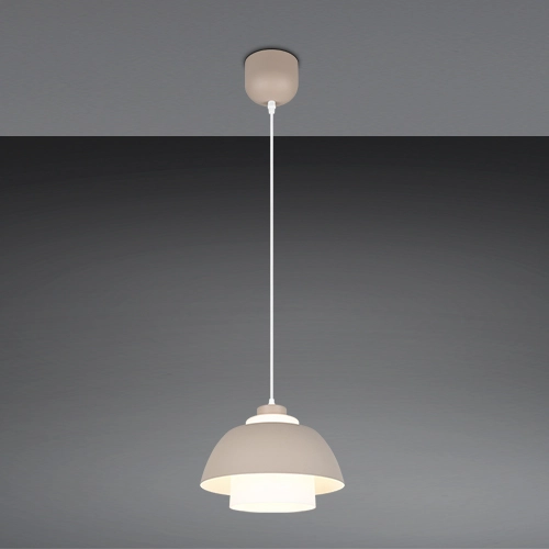 Design-Pendellampe Tilos sandbraun Ø 30 cm Trio 4017807690118
