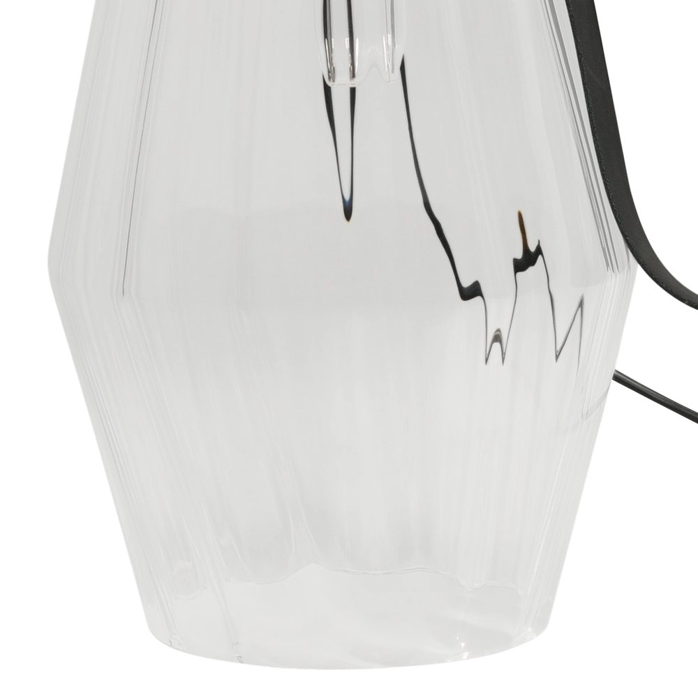 Tischlampe schwarz Diamond 80cm mit Klarglas Masterlight 8718121259215
