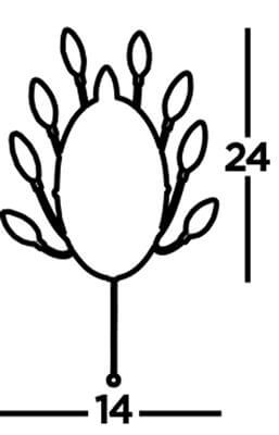Wandlampe Peacock Kristall Searchlight 5053423190372