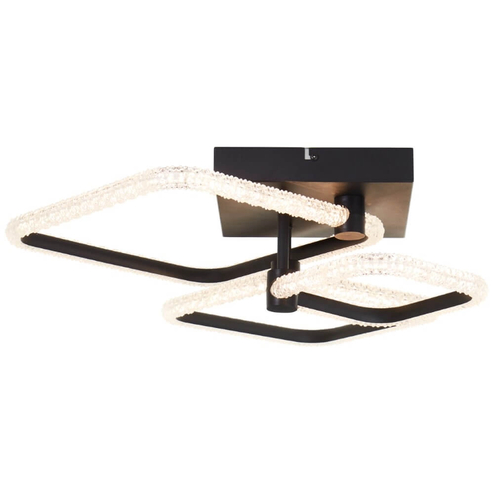 Quadratische Deckenleuchte Aydin Schwarz Brilliant 4004353442070