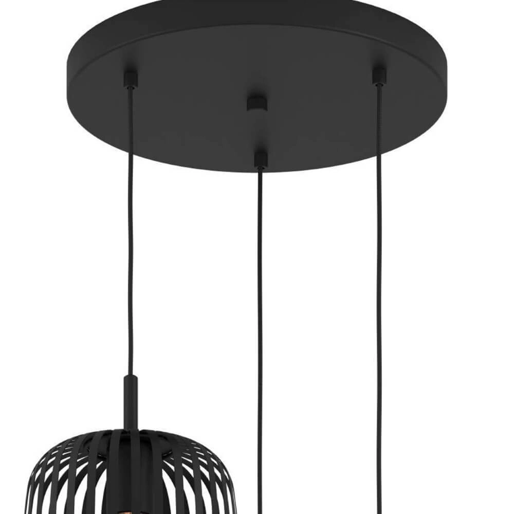 Schwarze Hängelampe Romazzina 3-flammig Eglo 9008606258567