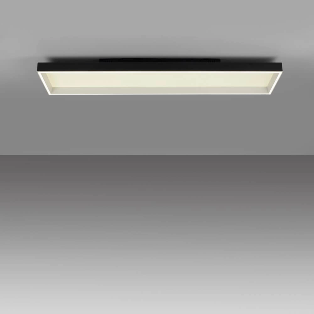 Schwarze Deckenleuchte Q-Magong rechteckig Paul Neuhaus 4012248384626