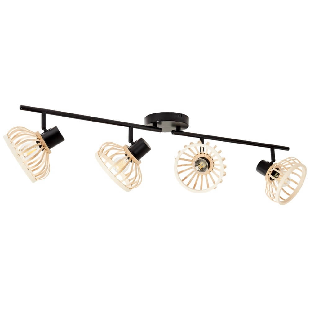 Deckenleuchte aus Holz Norah 4-Licht Brilliant 4004353409547