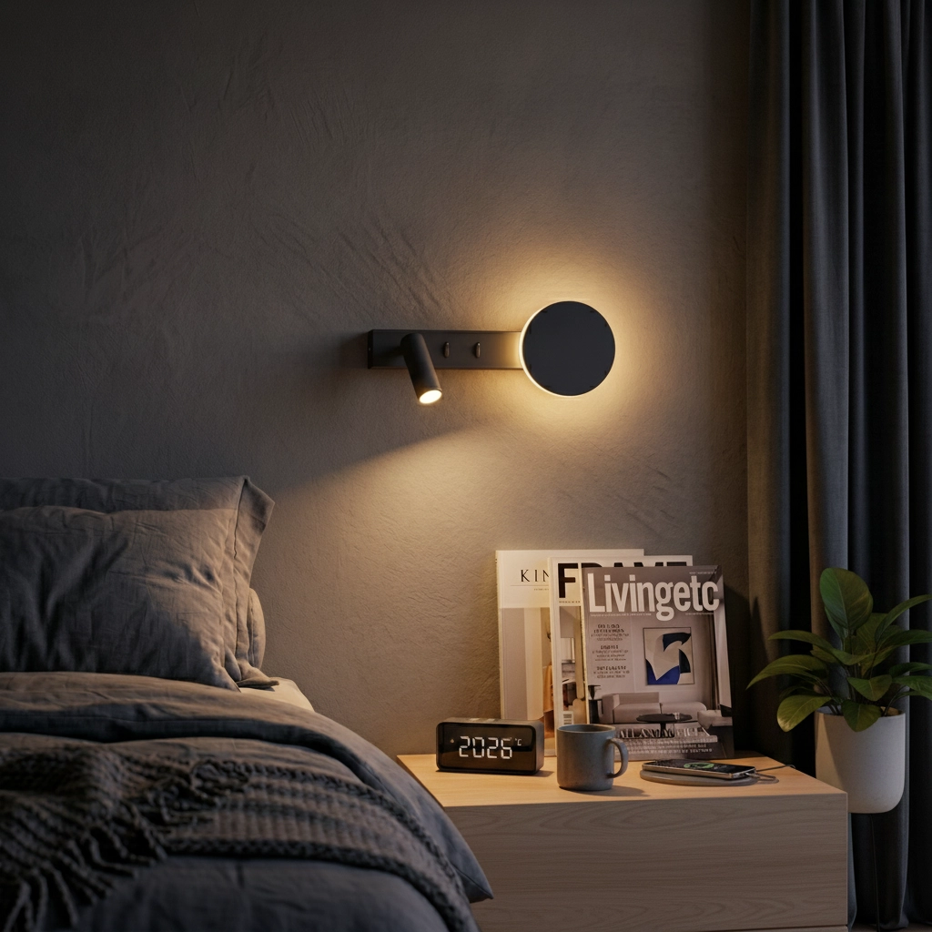 Nachttischlampe Noima schwarz