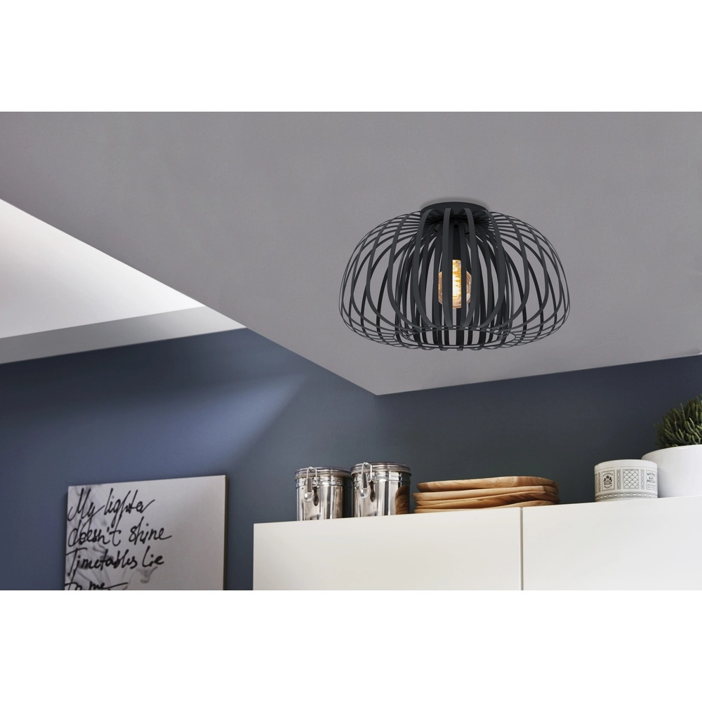 Schwarze Deckenlampe Encinitos 1 Ø 45cm - 1x E27 Eglo 9008606254224