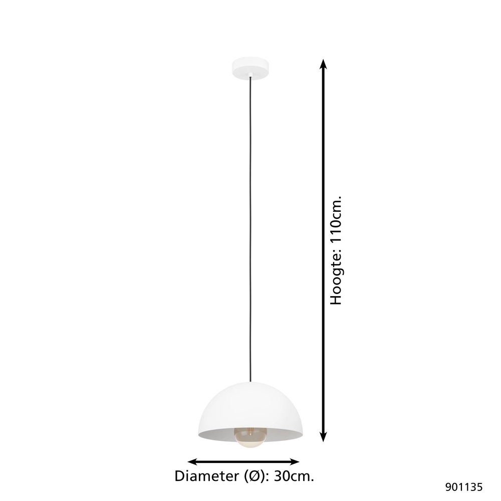 Weiße Pendellampe Gaetano Ø 30cm - E27 Eglo 9008606312627