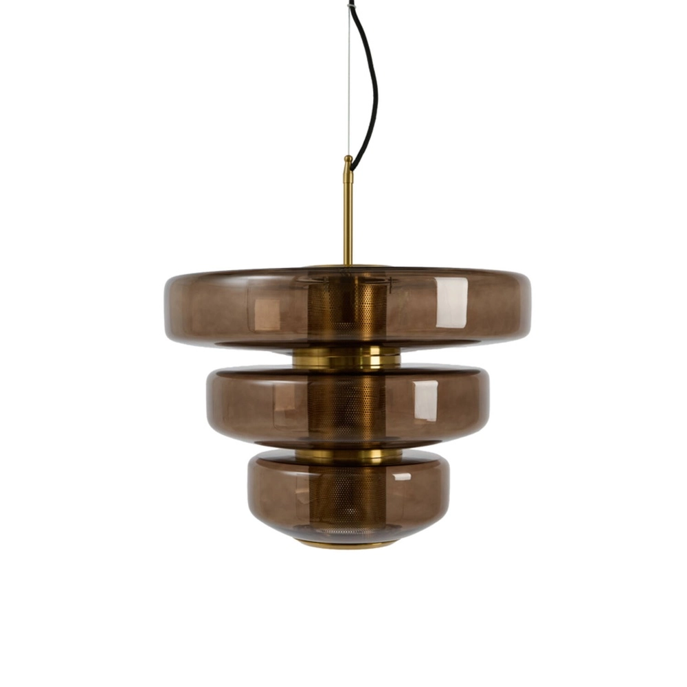 Einzigartige Pendellampe Meyara Ø 40 cm braun