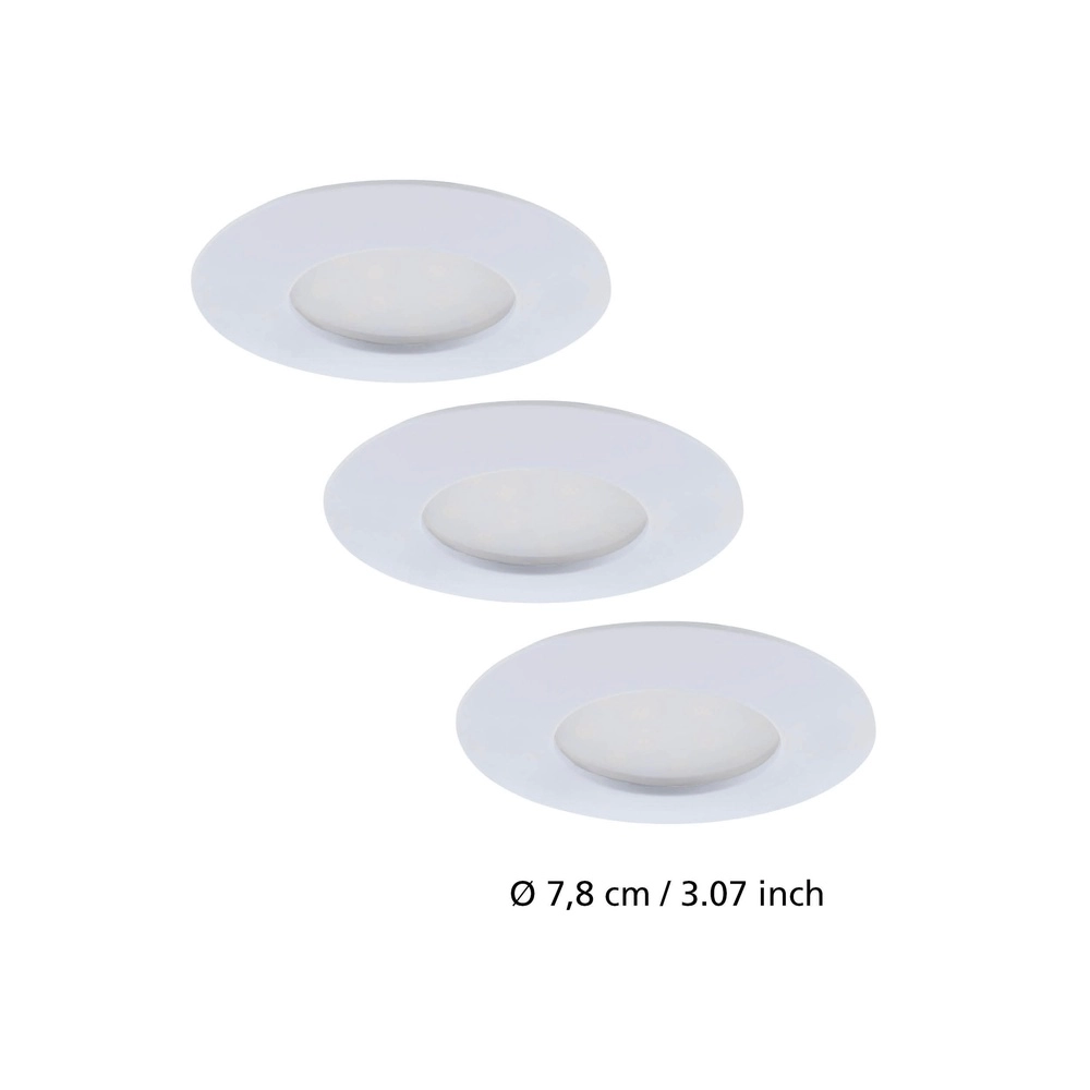 Set aus drei versenkten Scheinwerfern Pineda Rundweiß Eglo 9002759958145