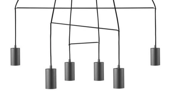 Schwarze Hängelampe Imbria 6x E27 Lyora 5903139967792