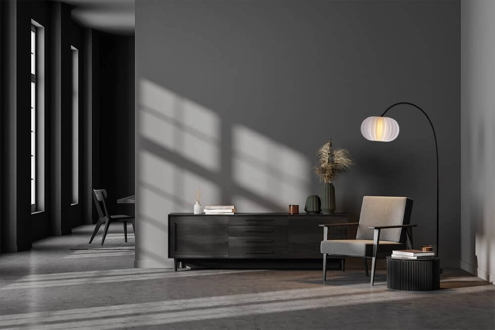 Design-Bogenlampe Arena mit weißer Kapuze Masterlight 8718121304182