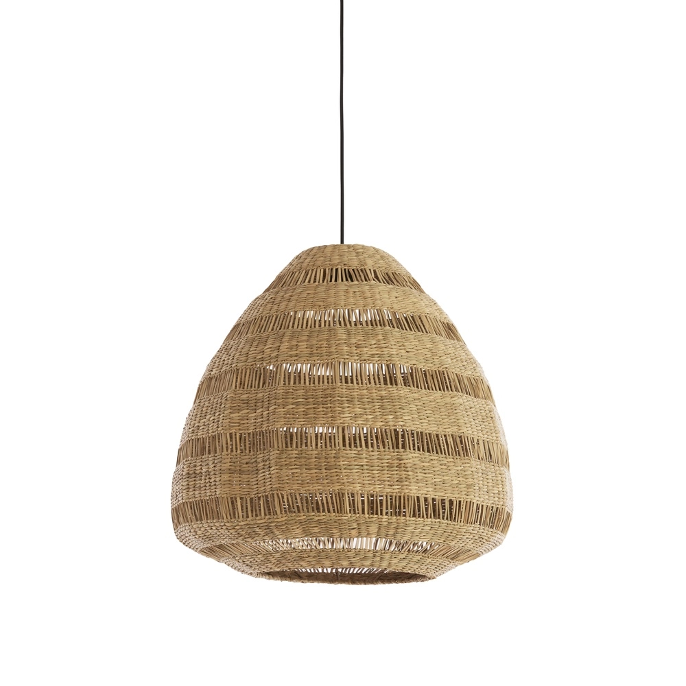 Rattan-Pendellampe Soluna Ø 56 cm – natürlich