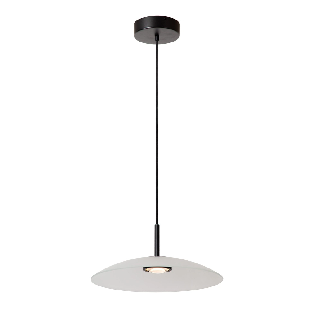 Elegante Pendellampe Menga Ø 40 cm weißes Glas