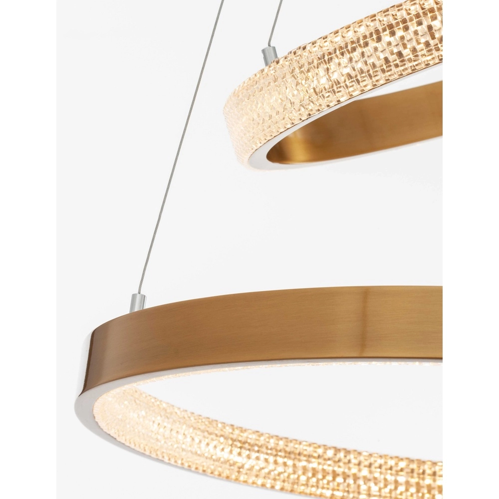 Pendelleuchte Preston gold Ø 60cm doppelt Lyora 5212017424105