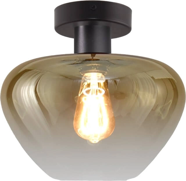 Deckenlampe Genua schwarz mit Goldglas Ø 29cm