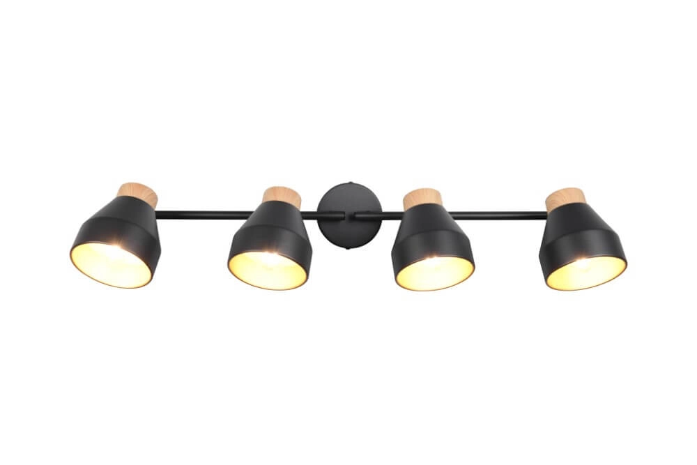 Design Deckenleuchte 4-flammig Valentin schwarz Trio 4017807637434