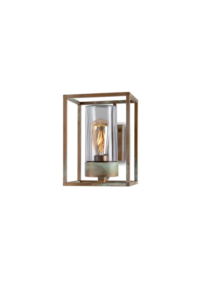 Landhaus-Wandleuchte Cubic3 transparentes glas