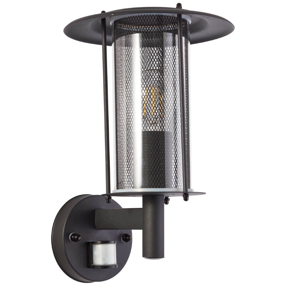 Schwarze Außenlampe Detroit mit Sensor Brilliant 4004353403224