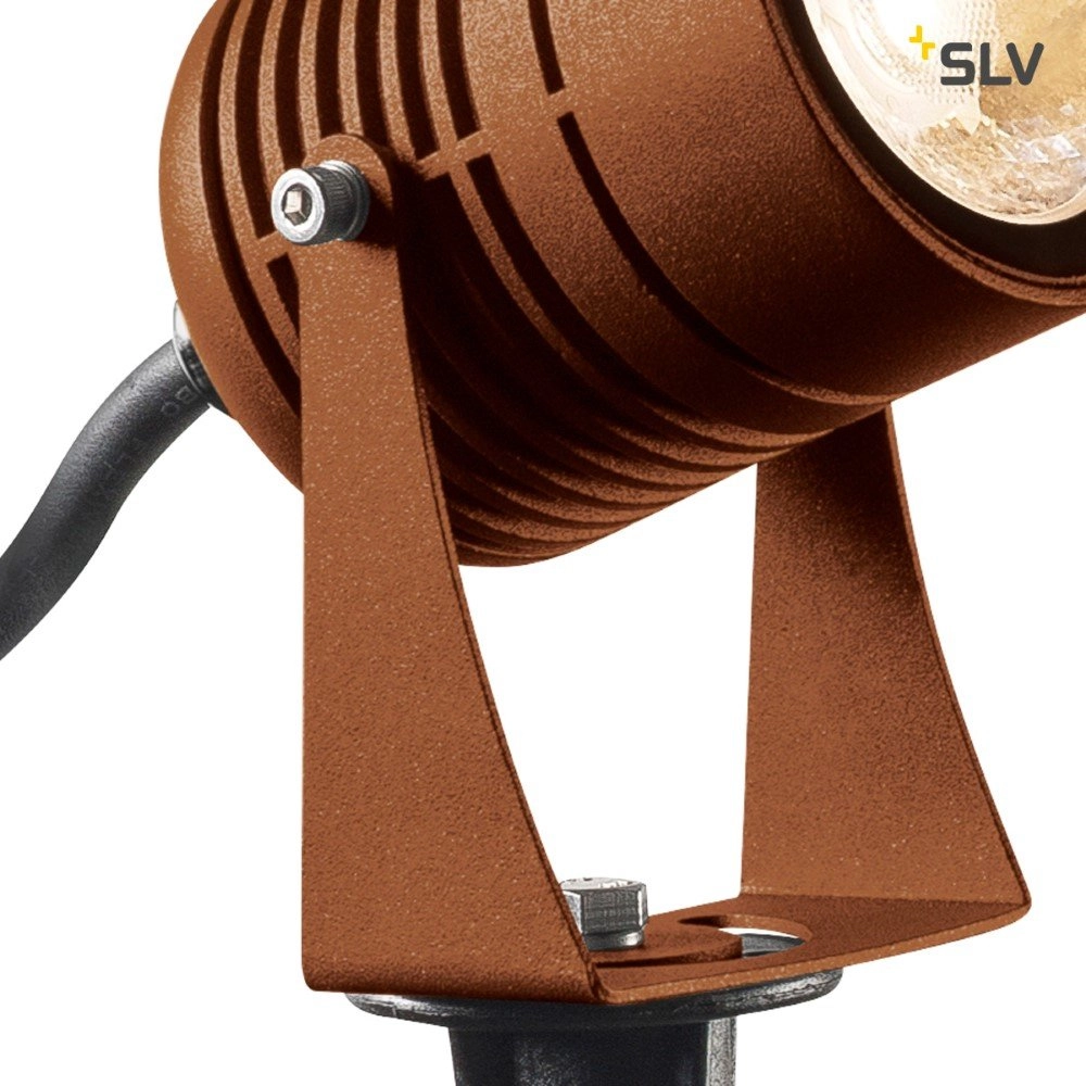 Spießstrahler Led Spike 6w - 3000K - 8cm rostbraun SLV 4024163223843