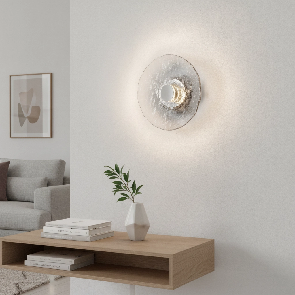 Wandlampe Delion Chrom mit Glas