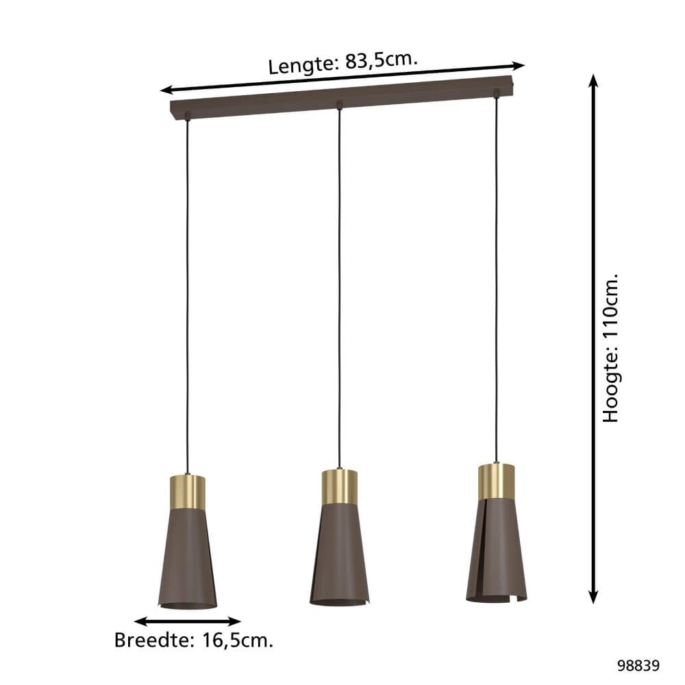 Mokka-Esstischlampe Losalomas Eglo 9002759988395